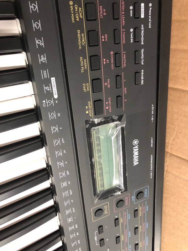 Photo 7 of *Not Exact* Yamaha PSRE373 61-Key Touch Sensitive Portable Keyboard with PA130 Power Adapter With Headphones & Stand
