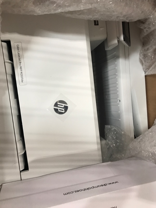 Photo 2 of HP Color LaserJet Pro M283fdw Wireless All-in-One Laser Printer, Remote Mobile Print, Scan & Copy, Duplex Printing, Works with Alexa (7KW75A), White