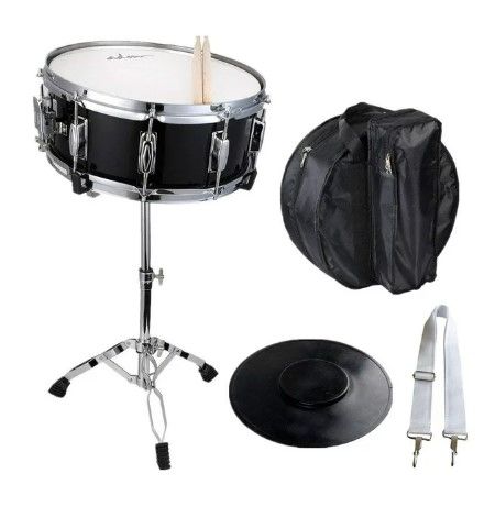 Photo 1 of ADM Student Snare Drum Set with Case, Sticks, Stand and Practice Pad Kit
