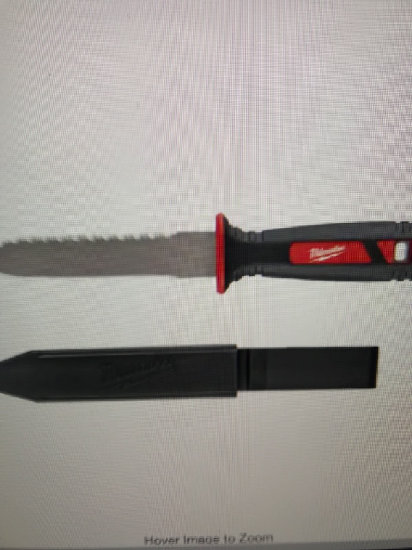 Photo 1 of 11 in. Stainless Steel Clip Point Partially Serrated Duct Knife
