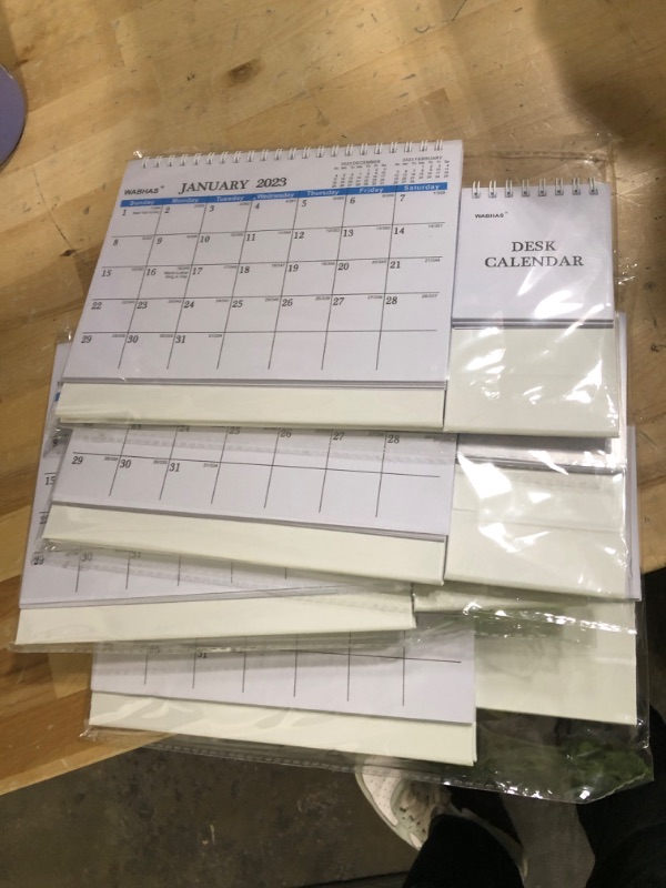 Photo 2 of Desk Calendar 2023-24,Calendar 2024 Planner-18Months,2024 Calender with Thick Paper,Standing Flip Desk Calendar 2023-2024 with 2-pack (8x6"&Mini) Use for Offices,Home,Desk Calendar School Year 2023-2024. 4 pack 