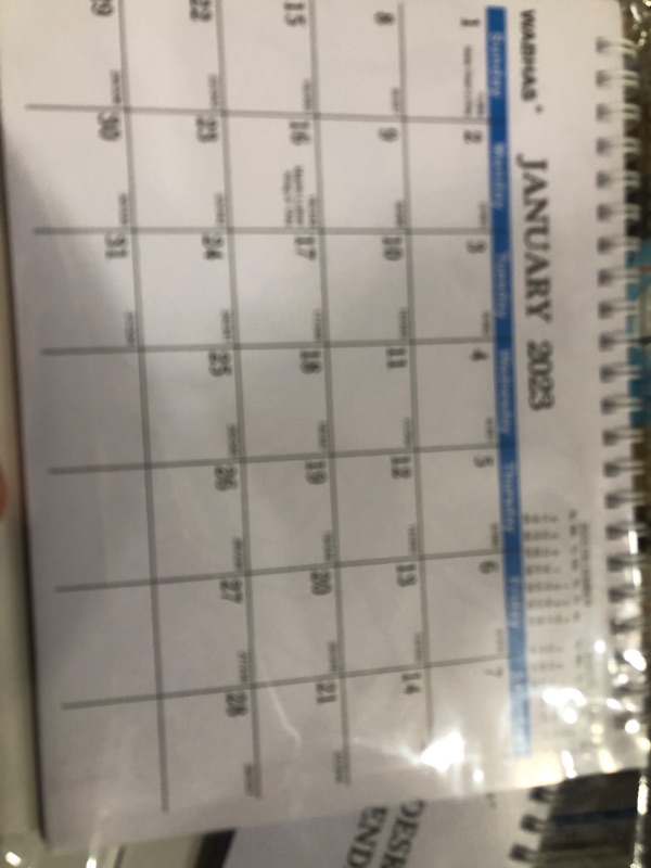 Photo 2 of Desk Calendar 2023-24,Calendar 2024 Planner-18Months,2024 Calender with Thick Paper,Standing Flip Desk Calendar 2023-2024 with 2-pack (8x6"&Mini) Use for Offices,Home,Desk Calendar School Year 2023-2024.