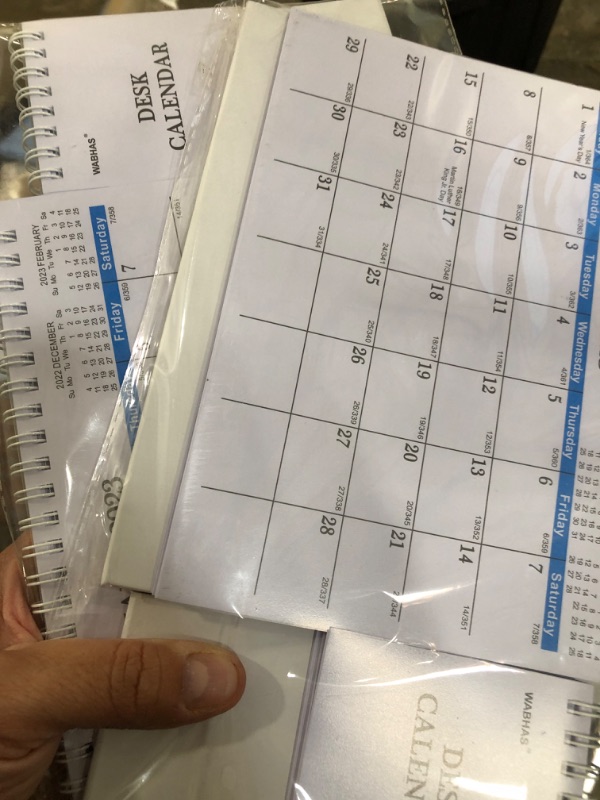 Photo 2 of Desk Calendar 2023-24,Calendar 2024 Planner-18Months,2024 Calender with Thick Paper,Standing Flip Desk Calendar 2023-2024 with 2-pack (8x6"&Mini) Use for Offices,Home,Desk Calendar School Year 2023-2024.