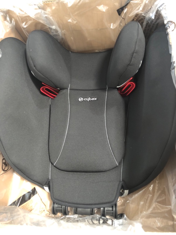 Photo 1 of CYBEX Solution B-Fix High Back Booster Seat, Lightweight Booster Seat, Secure Latch Installation, Linear Side Impact Protection, 12-Position Adjustable Headrest, for Kids 40-120 Lbs, Volcano Black Solution B-fix Volcano Black