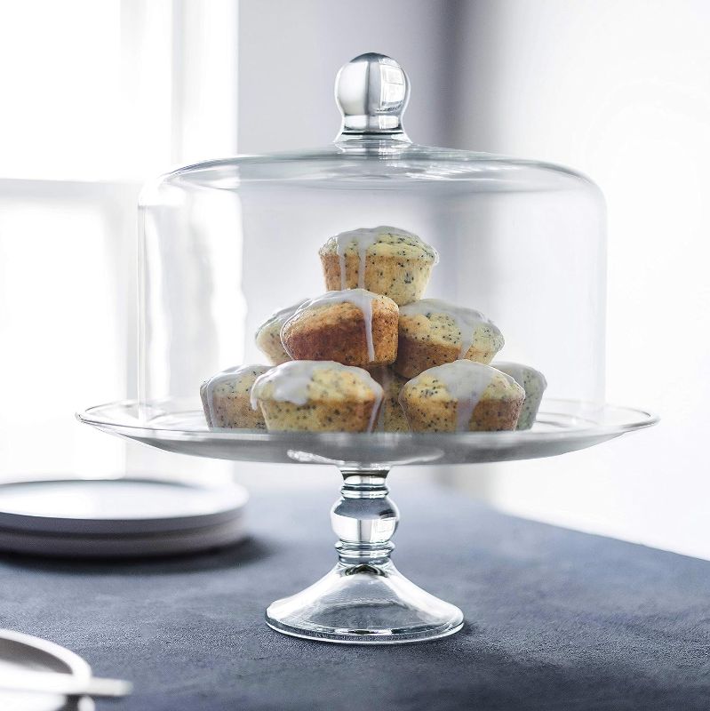 Photo 2 of  Selene Glass Cake Stand with Dome