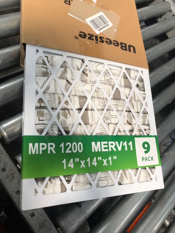 Photo 2 of UBeesize Reusable Air Filter 14x14x1 (9-Pack), MERV 11 MPR 1200 AC/HVAC Furnace Filters,Deep Pleated Air Cleaner, (Actual Size 13.5" x 13.5" x 0.8"),1x Reusable ABS Frame+9 x Filter,Breathe Fresher 14x14x1 1 frame+9 filter MERV11