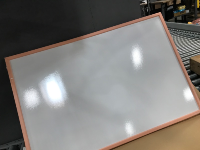 Photo 3 of MasterVision Pastel Collection Magnetic Dry Erase Whiteboard, Salmon Colored MDF Frame, 35.43" x 23.62" 35.43" x 23.62" Salmon