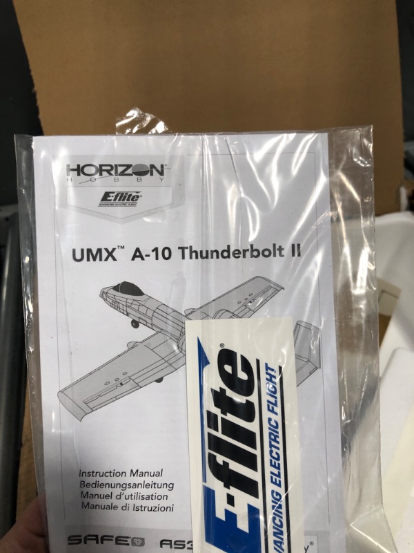 Photo 4 of E-flite RC Airplane UMX A-10 Thunderbolt II 30mm EDF BNF Basic Transmitter Battery and Charger not Included with AS3X and Safe Select 562mm EFLU6550