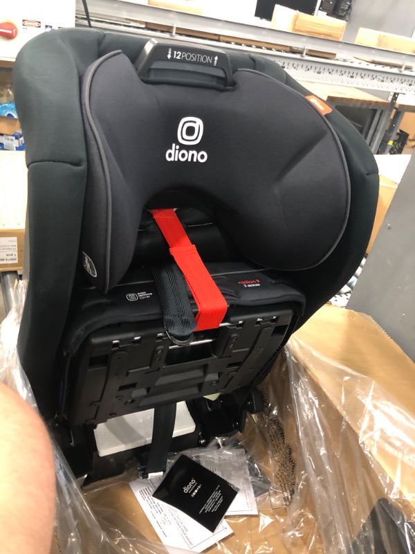 Photo 2 of Diono Radian 3R SafePlus, All-in-One Convertible Car Seat, Rear and Forward Facing, SafePlus Engineering, 10 Years 1 Car Seat, Slim Fit 3 Across, Black Jet Radian 3R SafePlus Fits 3 Across Black Jet