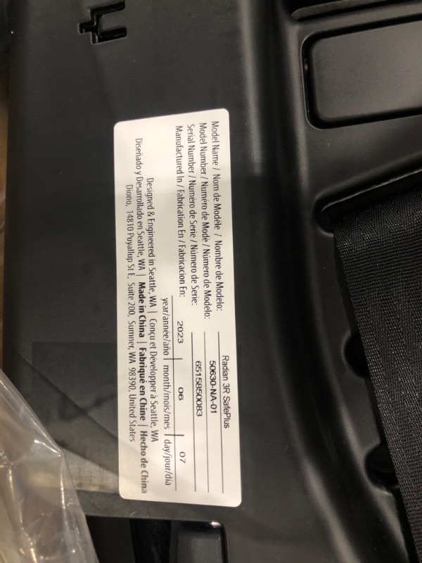 Photo 4 of Diono Radian 3R SafePlus, All-in-One Convertible Car Seat, Rear and Forward Facing, SafePlus Engineering, 10 Years 1 Car Seat, Slim Fit 3 Across, Black Jet Radian 3R SafePlus Fits 3 Across Black Jet