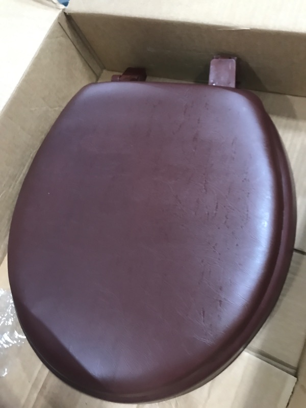 Photo 2 of Achim Fantasia 17 Soft Standard Vinyl Toilet Seat, Standard, Chocolate