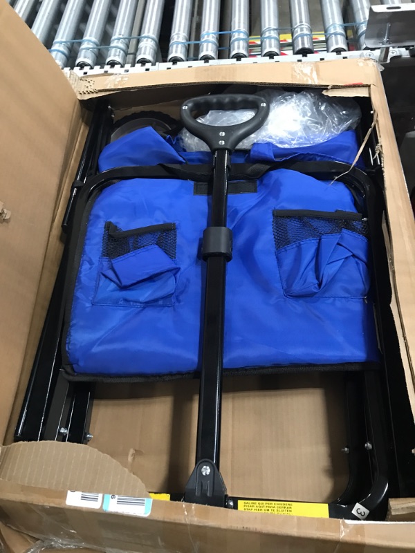 Photo 2 of (USED FOR PARTS ONLY HAS TWO WHEELS MISSING TWO Amazon Basics Collapsible Folding Outdoor Utility Wagon with Cover Bag, Blue