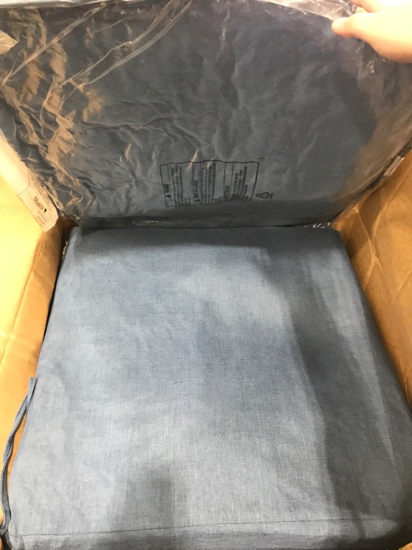 Photo 2 of Arden Selections Denim Alair Blue Welted 2-Piece Deep Seat Cushion Set