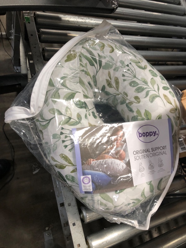 Photo 2 of Boppy Original Support Nursing Pillow, Green Foliage, Ergonomic Breastfeeding, Bottle Feeding, and Bonding, Firm Hypoallergenic Fiber Fill, Removable Cover, Machine Washable1019612058
