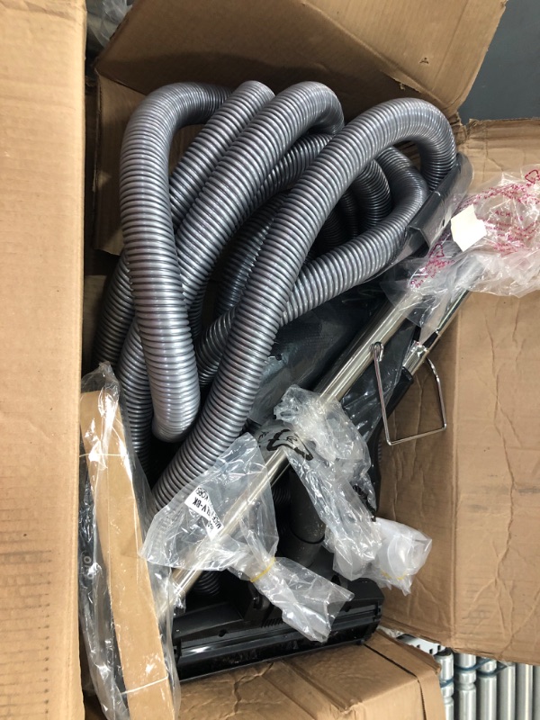 Photo 2 of ******unknown if complete********OVO Central Vacuum Deluxe Plus Kit, 35ft ON/Off Low-Voltage Hose, Air Driven Carpet Beater, 12’’ Premium Floor Brush, Cleaning Tools and Easy Storage Accessories Kit B 35'