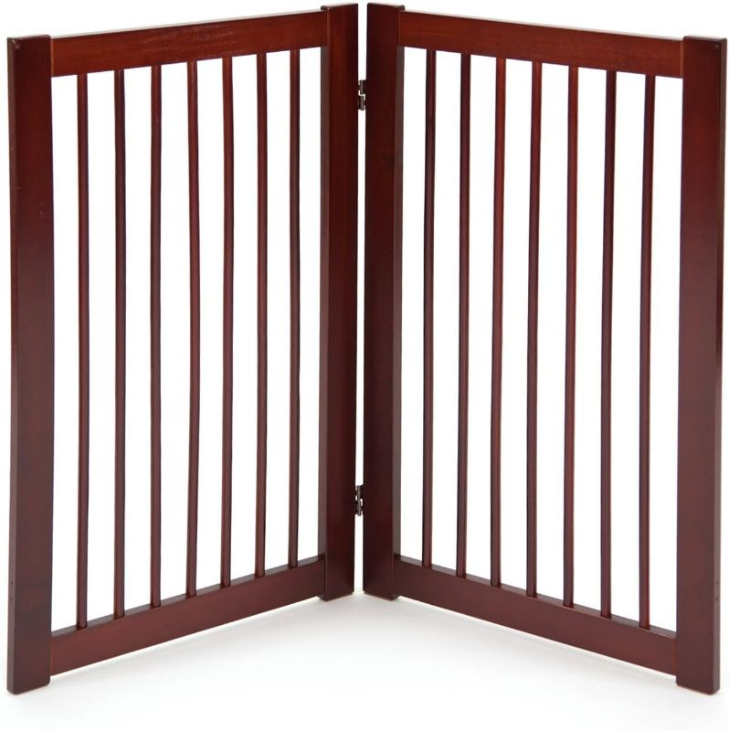 Photo 1 of **DAMAGE CAUSED BY DOG** Primetime Petz 33239-E8 Extension Kit for 360 Configurable Walk Through Folding Pet Gate ,Walnut,36"