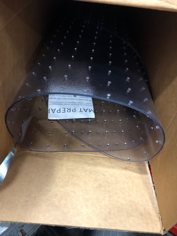 Photo 2 of Evolve 33" x 44" Clear Office Chair Mat with Rounded Corners for Low Pile Carpets, Made in The USA, C5B5003G