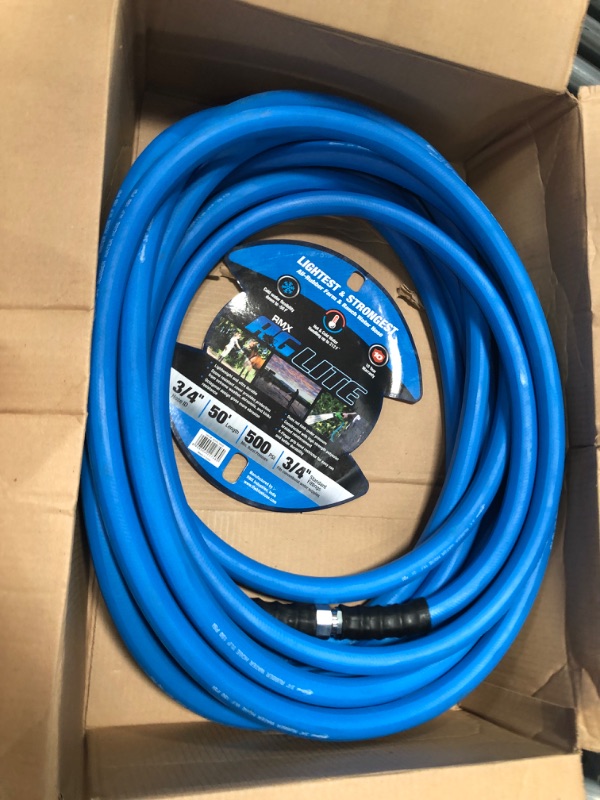 Photo 2 of AG-LITE BSAL3450 3/4" x 50' Hot/Cold Water Rubber Garden Hose, 100% Rubber, Ultra-Light, Super Strong, 500 PSI, -50F to 190F Degrees, High Strength Polyester Braided