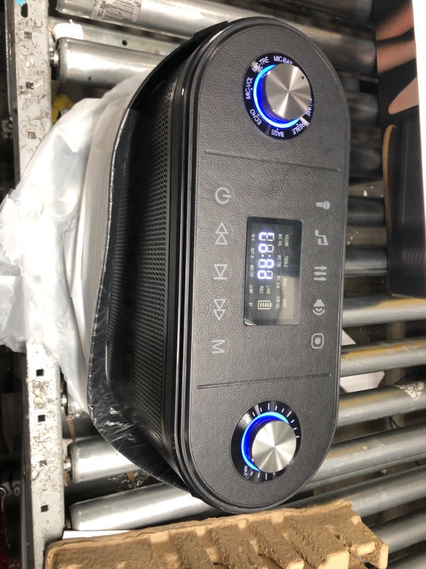 Photo 2 of W-KING 120W RMS-150W Peak Portable Bluetooth Speaker Loud, 2.1 Stereo 3-Way Large Party Outdoor Wireless Speaker w/Bass&Treble Adjust/Guitar&MIC Port/UHF Microphone/Accompaniment/REC/Live/HP Monitor