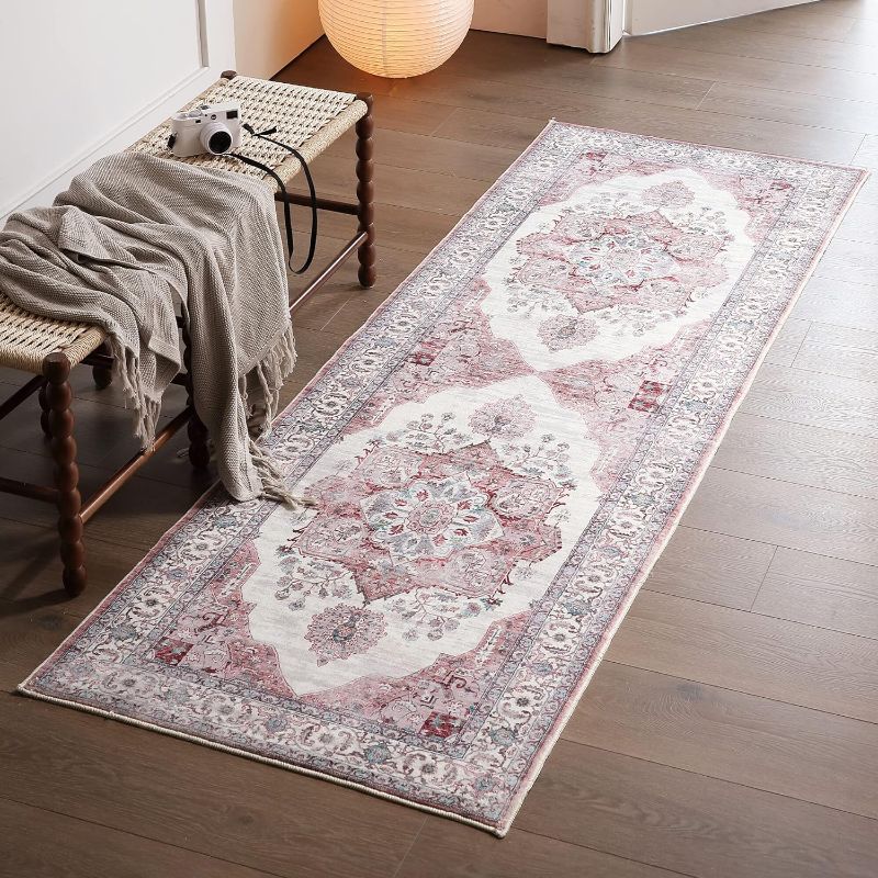 Photo 1 of 
Vowkten Runner Rug Boho Persian 2'6''x8' Area Rugs Non Skid Machine Washable Low Pile Non-Shedding Runners for Hallways, Kitchen, Floor