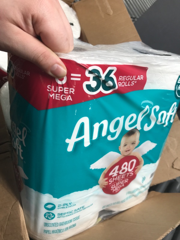 Photo 3 of Angel Soft Toilet Paper, 24 Super Mega Rolls