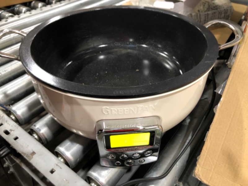 Photo 2 of [READ NOTES]
GreenPan Elite Essential Smart Electric 6QT Skillet Pot, Presets to Sear Saute Stir-Fry and Cook Rice, Healthy Ceramic Nonstick