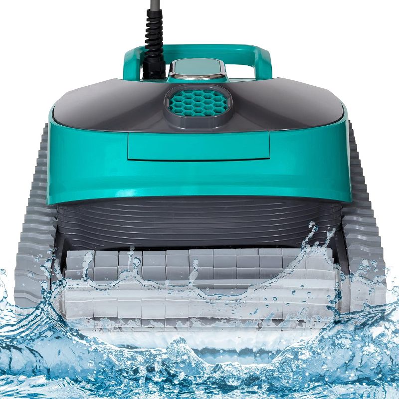 Photo 1 of **MINOR WEAR & TEAR**SereneLife - Automatic Robot Pool Cleaner, Pool Cleaning Robot with Three Motors, Wall Climbing, Cleans up to 50ft, Traps and Locks in All Sorts of Dirt and Debris
