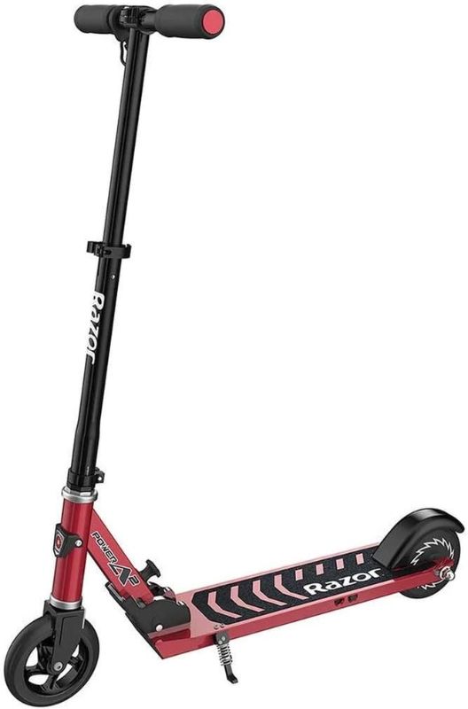 Photo 1 of 
Razor A2 Kick Scooter for Kids – Wheelie Bar, Foldable, Lightweight, Front Vibration Reducing System, Adjustable Height Handlebars
Color:Red/Black (Electric Power)
Product Packaging:Standard Packagin