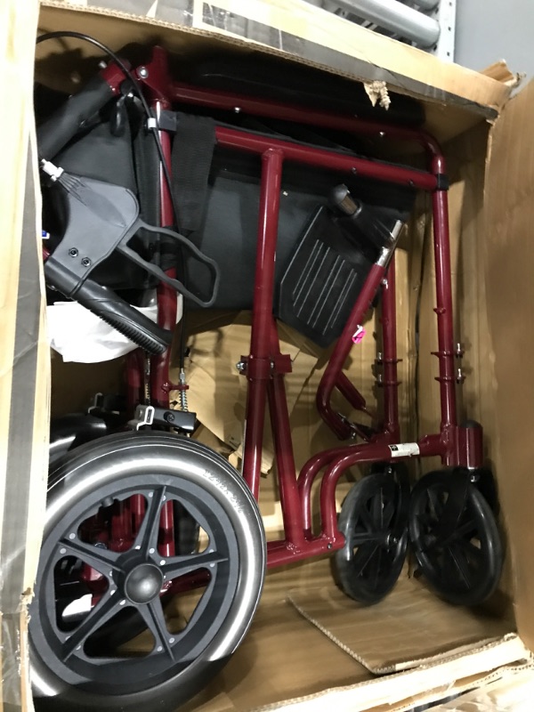 Photo 2 of **MISSING left leg extension**
Medline Steel Transport Wheelchair, Folding