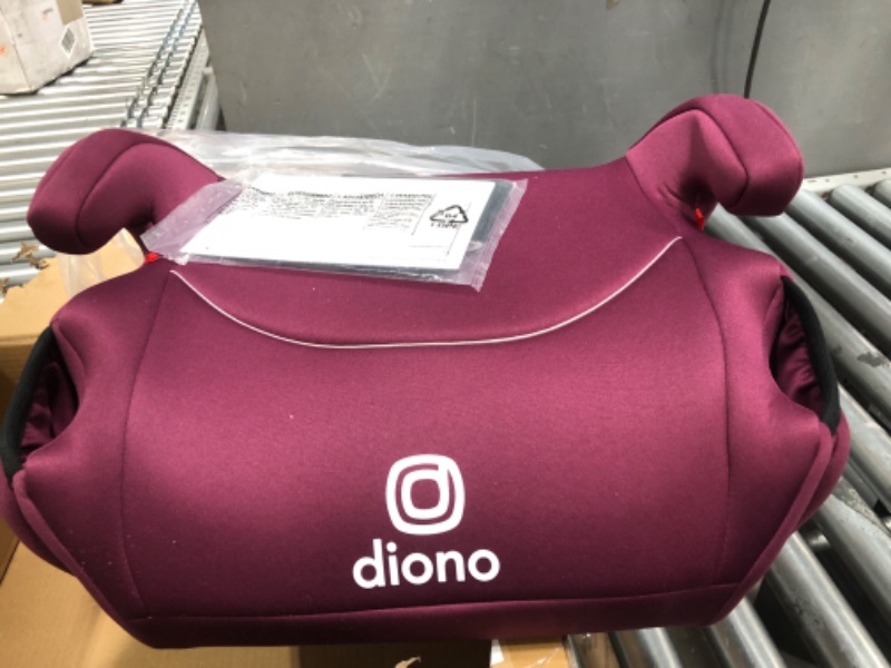 Photo 2 of Diono Solana, No Latch, Single Backless Booster Car Seat, Lightweight, Machine Washable Covers, Cup Holders, Pink 2021 Single Pink