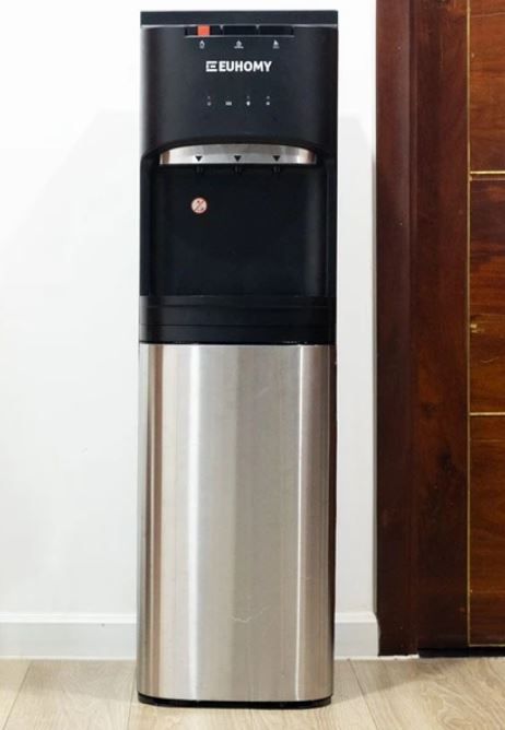 Photo 1 of Euhomy Self Cleaning Bottleless Water Cooler Dispenser, with Dual Filtration System and UV Lights Stainless Steel Water Cooler for Home, Living Room, ETL Approved ,Black
