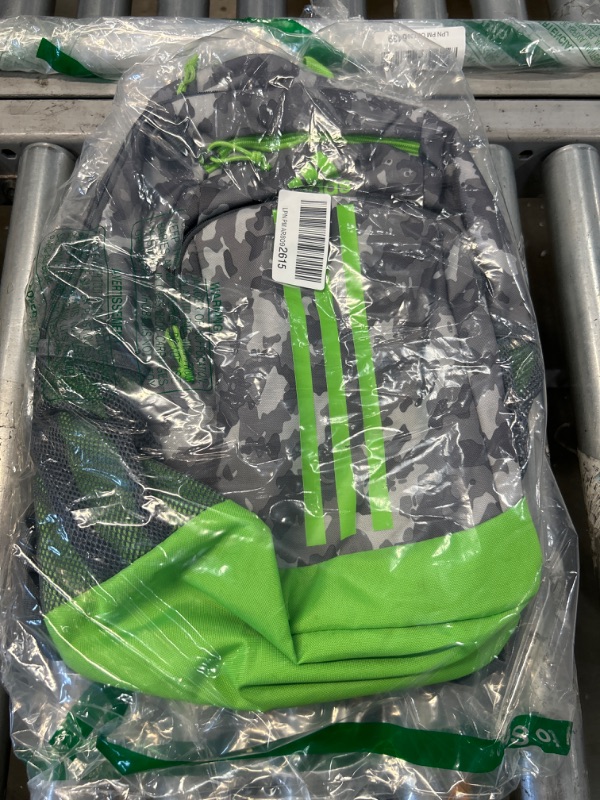 Photo 1 of adidas Creator 2 Backpack, Essential Camo Grey/Lucid Lime Green/Onix Grey, One Size One Size Essential Camo Grey/Lucid Lime Green/Onix Grey