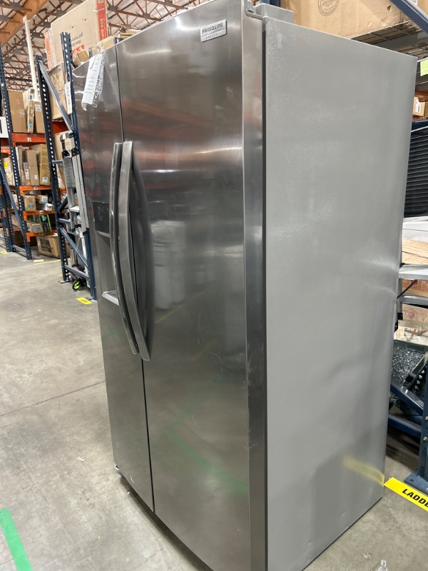 Photo 3 of ****DOES NOT POWER ON***Parts Only***No Returns***Frigidaire Gallery 25.6-cu ft Side-by-Side Refrigerator with Ice Maker (Fingerprint Resistant Stainless Steel) 