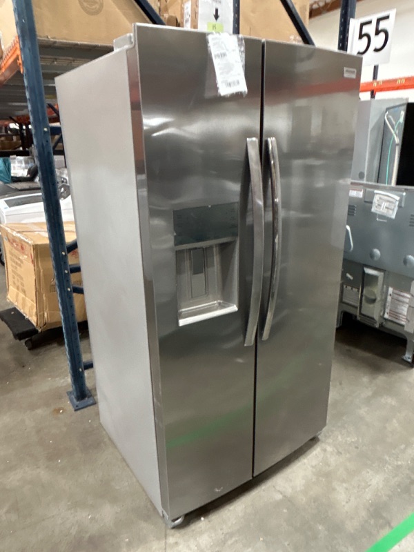 Photo 2 of Frigidaire Gallery 25.6-cu ft Side-by-Side Refrigerator with Ice Maker (Fingerprint Resistant Stainless Steel) 