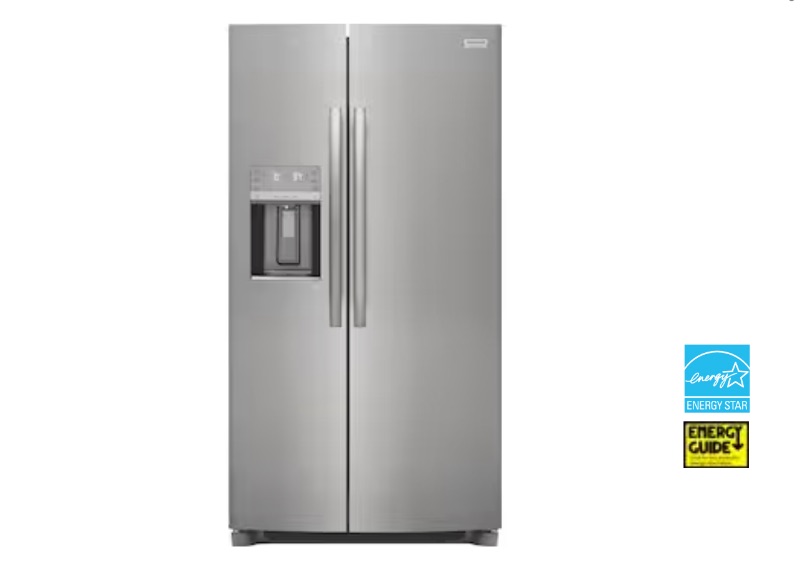 Photo 1 of Frigidaire Gallery 25.6-cu ft Side-by-Side Refrigerator with Ice Maker (Fingerprint Resistant Stainless Steel) 