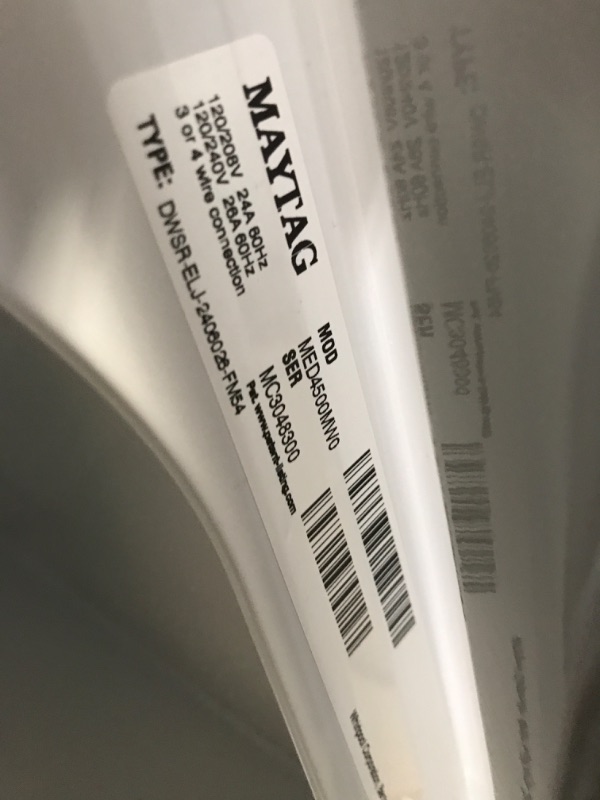 Photo 4 of Maytag 7-cu ft Electric Dryer (White)