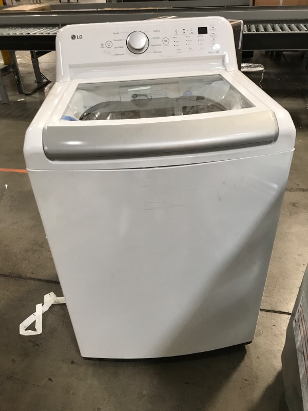 Photo 6 of LG 4.8-cu ft High Efficiency Agitator Top-Load Washer (White) ENERGY STAR