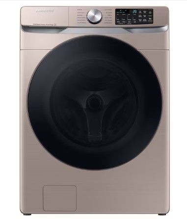 Photo 1 of Samsung 4.5-cu ft High Efficiency Stackable Steam Cycle Smart Front-Load Washer (Champagne) ENERGY STAR