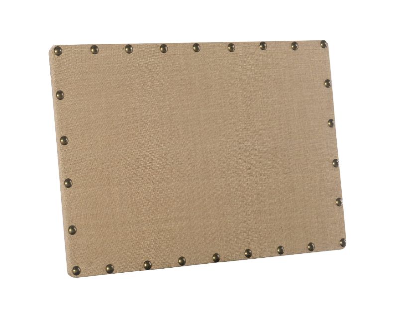 Photo 1 of *SEE NOTES* Linon Burlap, Medium Nailhead Corkboard