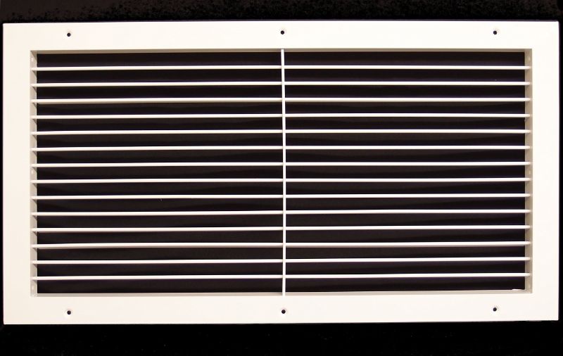 Photo 1 of 30"w X 12"h Aluminum Adjustable Return/Supply HVAC Air Grille - Full Control Horizontal Airflow Direction - Vent Duct Cover - Single Deflection [Outer Dimensions: 31.85"w X 13.85"h] 30x12