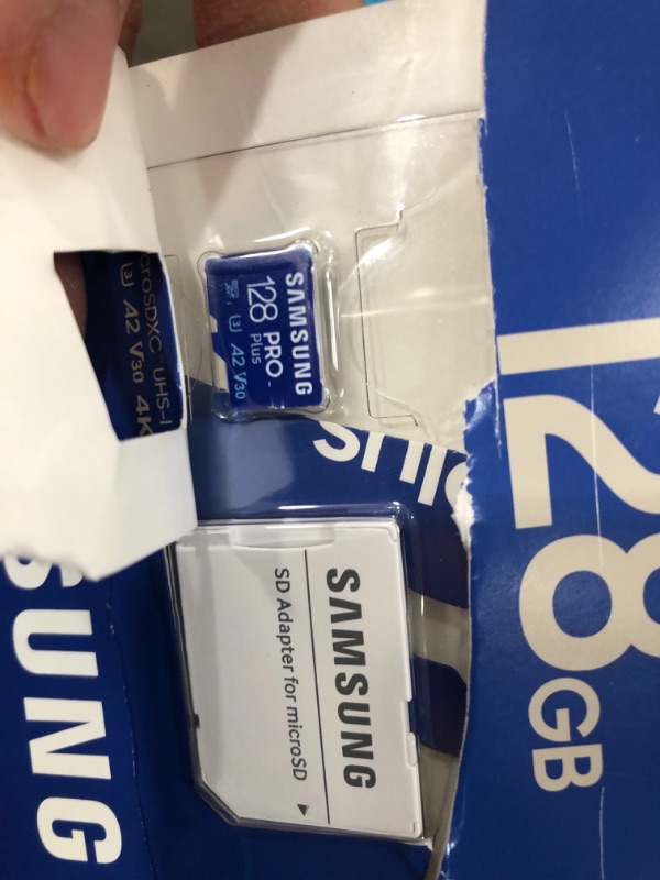 Photo 2 of SAMSUNG PRO Plus microSD Memory Card + Adapter, 128GB MicroSDXC, Up to 180 MB/s, Full HD & 4K UHD, UHS-I, C10, U3, V30, A2 for Android Phones, Tablets, GoPRO, DJI Drone, MB-MD128SA/AM, 2023 128GB Micro SDXC PRO Plus (180MB/s)
