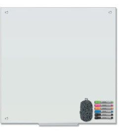 Photo 1 of Magnetic Glass Dry Erase Board Value Pack, 35 x 35, White