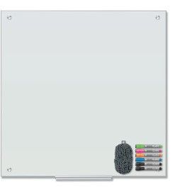 Photo 4 of Magnetic Glass Dry Erase Board Value Pack, 35 x 35, White