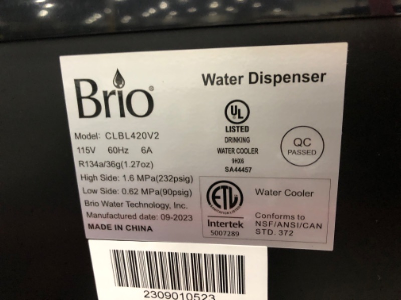 Photo 5 of * please read notes *
Brio Bottom Loading Water Cooler Water Dispenser – Essential Series - 3 Temperature Settings -