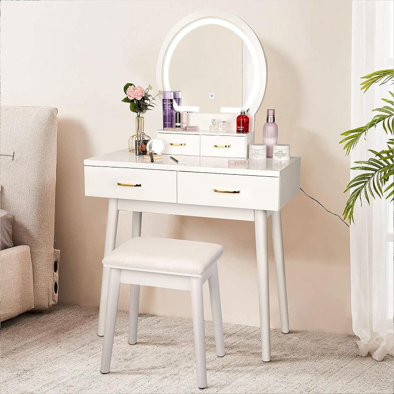 Photo 1 of *SIMILAR TO STOCK PHOTO*-  Vanity Desk with Lighted Mirror 