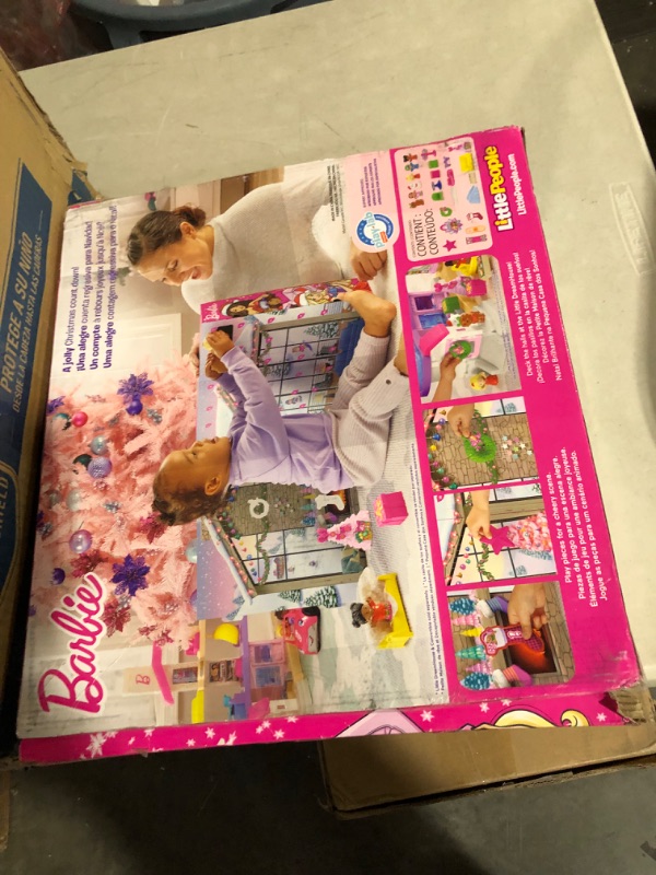 Photo 2 of *PARTS* *SEE NOTES* Fisher-Price Little People Barbie Advent Calendar and Toddler Playset 24 Christmas Figures + Pieces