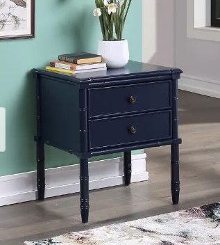 Photo 1 of *READ NOTES* Ettington Carved Bamboo 2-drawer Nightstand by Greyson Living
