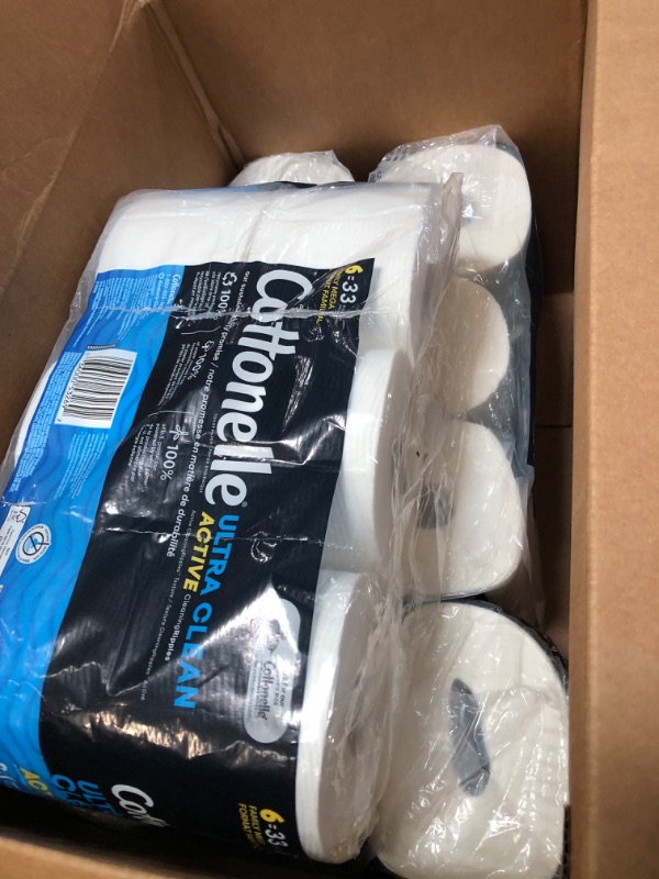 Photo 2 of Cottonelle Ultra Clean Toilet Paper with Active CleaningRipples Texture, Strong Bath Tissue, 24 Family Mega Rolls (24 Family Mega Rolls = 132 Regular Rolls) (4 Packs of 6 Rolls) 388 Sheets per Roll