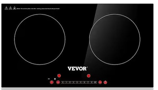 Photo 1 of 23.6 in. x 14.2 in. Built-in Induction Radiant Cooktop 2-Elements Radiant Cooktop w/ Child Safety Lock Electric Cooktop
