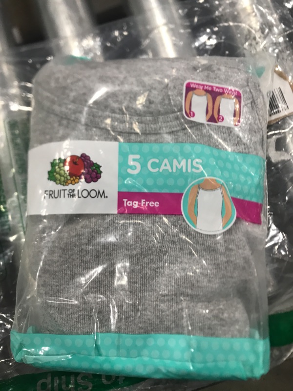 Photo 2 of Fruit of the Loom Girls' 5pk Assorted Cami Medium Assorted